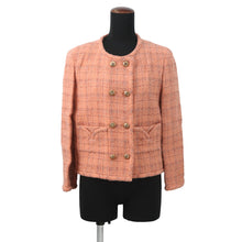 将图像加载到图库查看器中，CHANEL Collarless Jacket Size 40 OrangeP77694 Wool 58% Alpaca 23% Polyamide 13% Paper 6%
