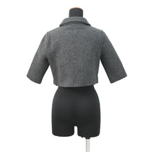 Load image into Gallery viewer, MIUMIU Logo cropped cardigan Size 36 GrayMMJ113 Virgin wool
