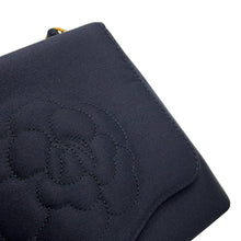 Load image into Gallery viewer, CHANEL Camellia Chain Party Bag Black Satin
