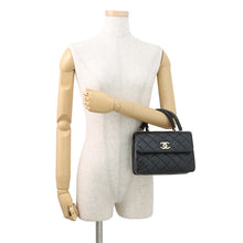 Load image into Gallery viewer, CHANEL Top Handle Mini Flap Bag BlackAS4654 Lambskin Size Mini
