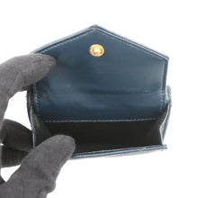 将图像加载到图库查看器中，SAINT LAURENT PARIS Tiny Monogram Compact Wallet Navy505118 Leather
