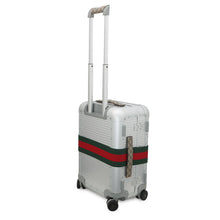 将图像加载到图库查看器中，GUCCI Porter Cabin Trolley FRM Suitcase Silver743843 Aluminum GG Supreme
