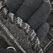 将图像加载到图库查看器中，BALENCIAGA Luca Goal Shoulder Bag Gray/Black719082 Denim Size XS
