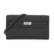 将图像加载到图库查看器中，HERMES Kelly wallet long to go Black Epsom
