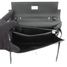 将图像加载到图库查看器中，HERMES Kelly wallet long to go Black Epsom
