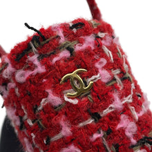 Load image into Gallery viewer, CHANEL slingback shoes Red/Pink/BlackG46865 Tweed Size 36 1/2C
