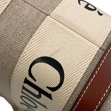 Load image into Gallery viewer, Chloe Woody 2WAY Shoulder Bag Beige/BrownCHC22AS397I2690U Canvas Leather Size Small

