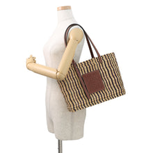 Load image into Gallery viewer, LOEWE square basket bag Natural/BrownA223099X01 Raffia Leather
