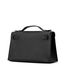 将图像加载到图库查看器中，HERMES PochetteKelly Black Swift Leather
