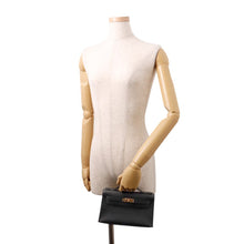 将图像加载到图库查看器中，HERMES PochetteKelly Black Swift Leather
