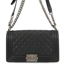 Load image into Gallery viewer, CHANEL Boy Chanel ChainShoulder Bag BlackA67086 Caviar Leather Size 25
