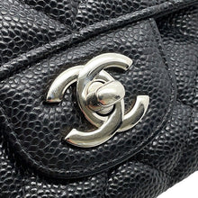 Load image into Gallery viewer, CHANEL Matelasse W Flap ChainShoulder Bag BlackA01112 Caviar Leather Size 25
