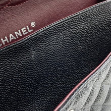 Load image into Gallery viewer, CHANEL Matelasse W Flap ChainShoulder Bag BlackA01112 Caviar Leather Size 25
