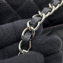 Load image into Gallery viewer, CHANEL Matelasse W Flap ChainShoulder Bag BlackA01112 Caviar Leather Size 25
