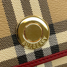 Load image into Gallery viewer, BURBERRY Check Chain Strap Wallet ArchiveBeige/Ruby Red81163211 PVC/Leather
