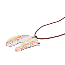 将图像加载到图库查看器中，HERMES Tattersall Tattoo Necklace Size GM Rouge Grenat Lacquer Swift Leather
