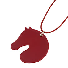 将图像加载到图库查看器中，HERMES Tattersall Tattoo Necklace Size GM Rouge Grenat Lacquer Swift Leather
