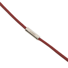 将图像加载到图库查看器中，HERMES Tattersall Tattoo Necklace Size GM Rouge Grenat Lacquer Swift Leather
