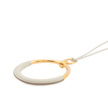Load image into Gallery viewer, HERMES Loop Grand Necklace Beton Swift Leather Metal
