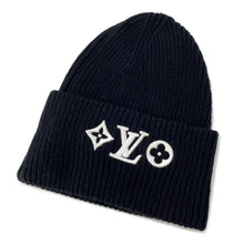 将图像加载到图库查看器中，LOUIS VUITTON Beanie LVHeadline Size S NoirM77872 Wool100%
