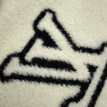 将图像加载到图库查看器中，LOUIS VUITTON Scarf・Monogram Blast Knit Size S Noir/WhiteM96963 Wool 88% Nylon12%
