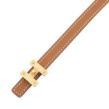 Load image into Gallery viewer, HERMES Mini H Kelly Belt Size 70 Black/Gold Swift Leather Epsom
