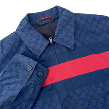 Load image into Gallery viewer, GUCCI Web Stripe GGCotton Poplin Jacket Size 50 Blue833465 Cotton100%
