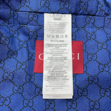 Load image into Gallery viewer, GUCCI Web Stripe GGCotton Poplin Jacket Size 50 Blue833465 Cotton100%
