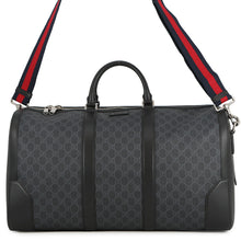 将图像加载到图库查看器中，GUCCI GGBlack Carry-On Duffle Bag Black478323 GG Supreme Leather
