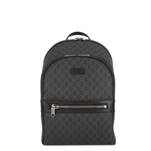 将图像加载到图库查看器中，GUCCI GGBlack Backpack Black771158 GG Supreme Leather Size Medium
