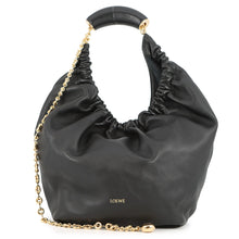 Load image into Gallery viewer, LOEWE Squeeze ChainShoulder Bag BlackA914Q37X01 Melonapalam Size Medium

