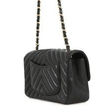 Load image into Gallery viewer, CHANEL Chevron Mini Chainshoulder Bag BlackA69900 Lambskin Size 20

