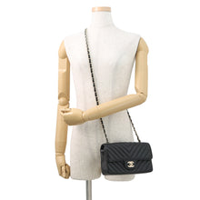 Load image into Gallery viewer, CHANEL Chevron Mini Chainshoulder Bag BlackA69900 Lambskin Size 20
