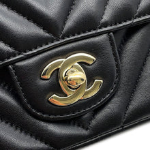 Load image into Gallery viewer, CHANEL Chevron Mini Chainshoulder Bag BlackA69900 Lambskin Size 20
