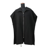 HERMES Long vest Size 40 Black2H0132DA Cashmere100%