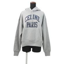 Load image into Gallery viewer, CELINE CELINE logo loose hoodie Size S Gray Melange/NavyRY0KI345F.09SH Cotton100%
