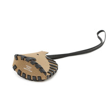 Load image into Gallery viewer, HERMES Cheval Tresse Bag Charm Poussiere/Black Epsom
