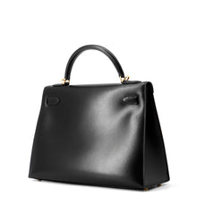Load image into Gallery viewer, HERMES Kelly Sellier Black Box Calf Leather Size 32
