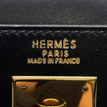 Load image into Gallery viewer, HERMES Kelly Sellier Black Box Calf Leather Size 32
