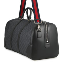 将图像加载到图库查看器中，GUCCI GG Supreme Travel Bag Black/Gray478323 GG Supreme Leather

