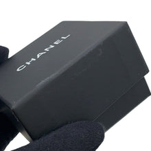 Load image into Gallery viewer, CHANEL CC Logo Square Earrings BlackAB6692 Metal Rhinestone
