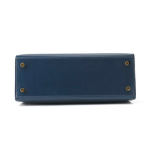 Load image into Gallery viewer, HERMES Kelly Sellier Blue de Prusse Box Calf Leather Size 25

