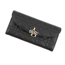 Load image into Gallery viewer, Dior Cannage My Dior Violet Wallet BlackS6029ONMJ Lambskin
