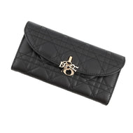 Dior Cannage My Dior Violet Wallet BlackS6029ONMJ Lambskin
