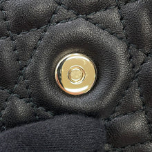 将图像加载到图库查看器中，Dior Cannage My Dior Violet Wallet BlackS6029ONMJ Lambskin
