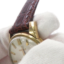 Load image into Gallery viewer, SEIKO King SEIKO 44KS 2nd model, earliest model W36mm Gold Plated Leather Silver Dial442000
