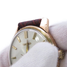 Load image into Gallery viewer, SEIKO King SEIKO 44KS 2nd model, earliest model W36mm Gold Plated Leather Silver Dial442000
