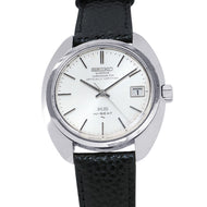 SEIKO King Seiko 45KS Superior Chronometer W37mm Stainless Steel Leather Silver Dial4502ｰ8010