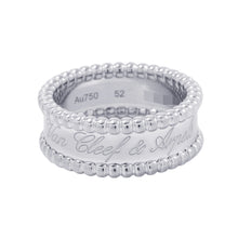 Load image into Gallery viewer, Van Cleef &amp; Arpels Perlée Senior Tulle Ring Size 52/#12VCARN32352/VCARN32300 18K White Gold
