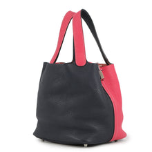 Load image into Gallery viewer, HERMES Picotin Lock Casaque Rose Extreme/Blue Nuit Taurillon Clemence Size MM
